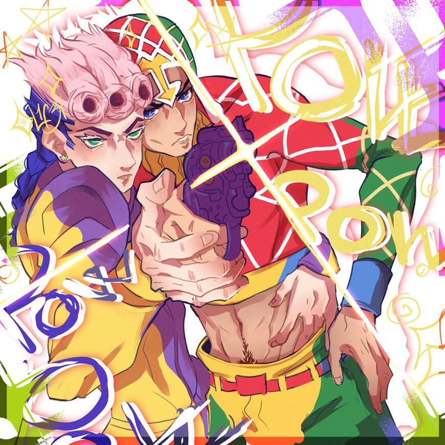 Screenshot redraw of That jojo part 5 scene
