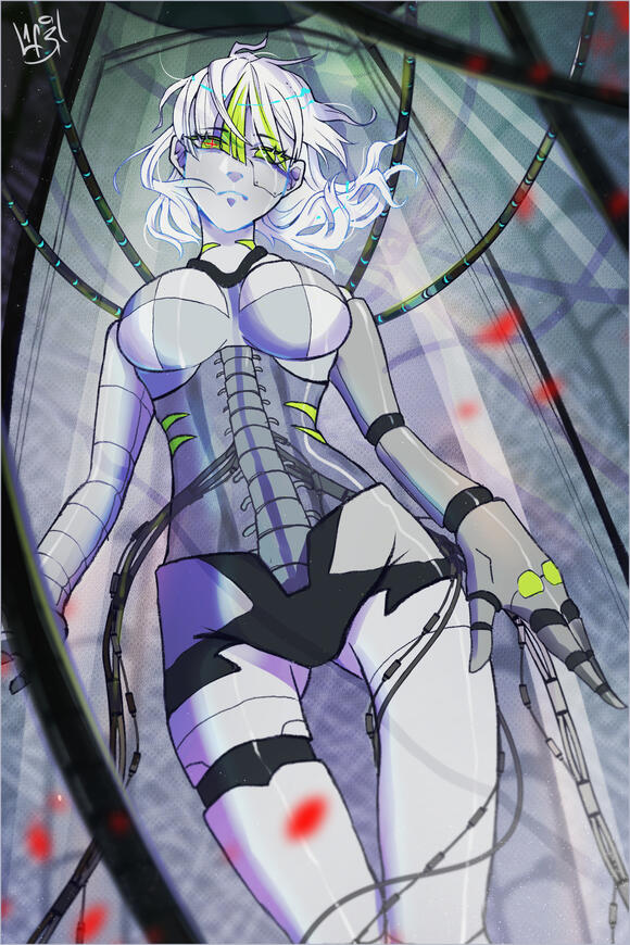 Artfight 2024 piece. Rough cel shading.